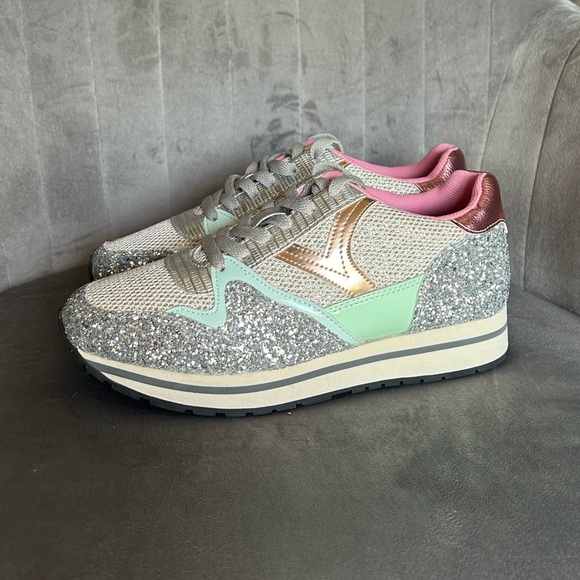 Mi.iM Miumiu Silver Glitter Sneaker - Picture 3 of 11
